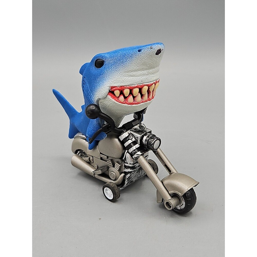 TOYANDONA Inertial Blue Shark Riding Motorcycle Toy